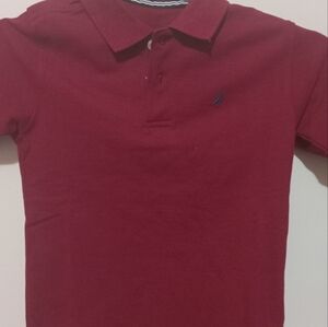 Burgundy nautica Shirt with Classic Collar and Subtle Logo size 5 boys
